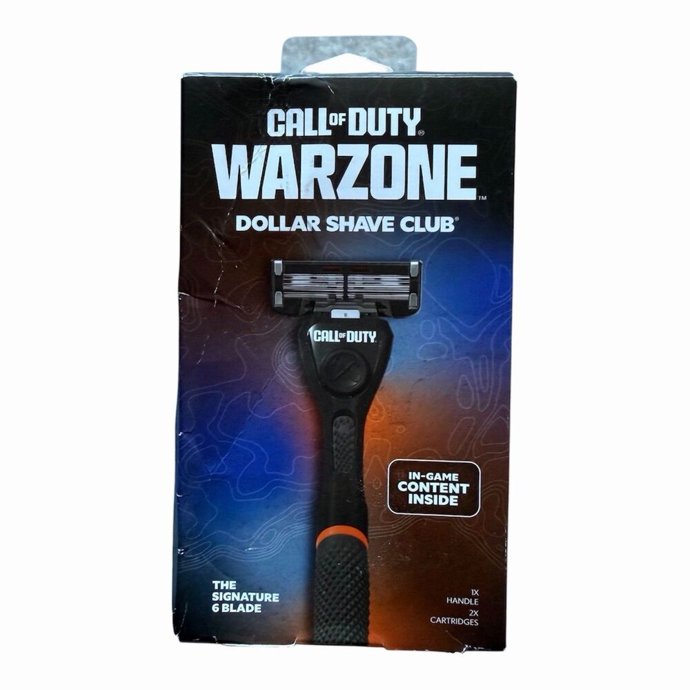 Call of Duty Warzone Dollar Shave Club Razor Kit Signature 6 Blade 2 Cartridges